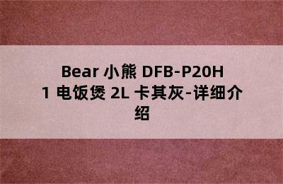 Bear 小熊 DFB-P20H1 电饭煲 2L 卡其灰-详细介绍